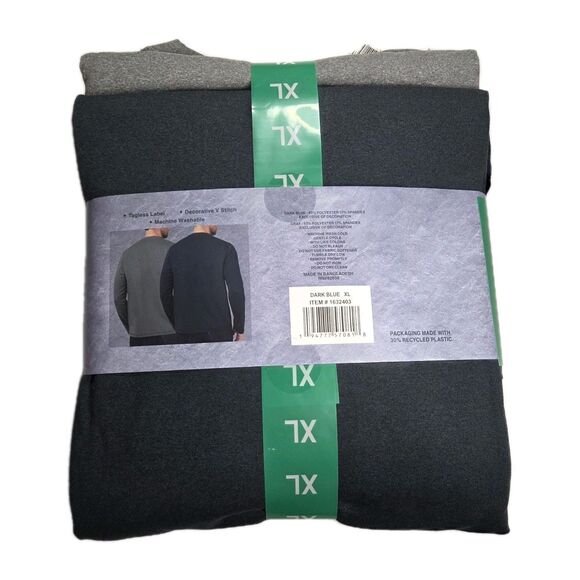 Rugged Elements Men's Long Sleeve Crew Tee, 2-pack, Dark Blue XL - Picture 2 of 2